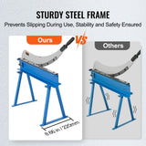 VEVOR 800mm Manual Hand Plate Shear for Metal Sheet Processing, Benchtop Cutter with Q235 Material, for Crafts Thick Steel Crafting, Heavy Duty Roll Press Machine for Builders, DIY Enthusiasts - Rear View