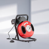 VEVOR Drain Cleaner Machine 50FT x 1/2Inch Manual Feed Snake Auger with 4 Cutter - Low Angle