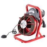 VEVOR Drain Cleaner Machine Drain Auger 50FT x 1/2 Inch Manual Feed & 4 Cutters