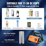 VEVOR Mug Heat Press Tumbler Heat Press Machine Sublimation Printing 11-30oz Cup - Side View