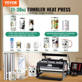 VEVOR Tumbler Heat Press Machine 11-30oz Mug Press Sublimation Tumblers Black - Front View