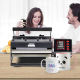 VEVOR Tumbler Heat Press Machine 11-30oz Mug Press Sublimation Tumblers Black - Low Angle