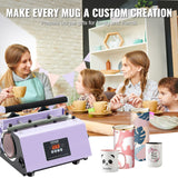 VEVOR Tumbler Heat Press Machine 11-30oz Mug Press Sublimation Tumblers Purple - Rear View