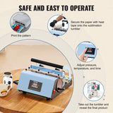 VEVOR Tumbler Heat Press Machine 11-30oz Mug Press Sublimation Tumblers Blue - 45-Degree Angle