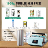 VEVOR Tumbler Heat Press Machine 11-30oz Mug Press Sublimation Tumblers Green - Front View