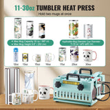 VEVOR Tumbler Heat Press Machine 2 Station Heaters 11-30oz Mug Press Sublimation - Side View