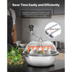 Bud Leaf Bowl Trimmer, 335 mm Manual Bud Trimmer, with Sharp Stainless Steel Blades, Visual Cutting, Wet & Dry Hydroponic Cutting Machine, Twisted Spin Cut for Plants Leaves Buds Flowers