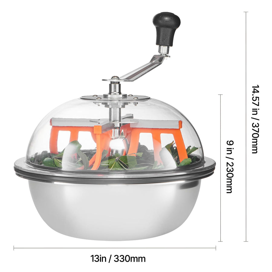 Bud Leaf Bowl Trimmer, 335 mm Manual Bud Trimmer, with Sharp Stainless Steel Blades, Visual Cutting, Wet & Dry Hydroponic Cutting Machine, Twisted Spin Cut for Plants Leaves Buds Flowers