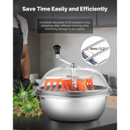Bud Leaf Bowl Trimmer, 490 mm Manual Bud Trimmer, with Sharp Stainless Steel Blades, Visual Cutting, Wet & Dry Hydroponic Cutting Machine, Twisted Spin Cut for Plants Leaves Buds Flowers