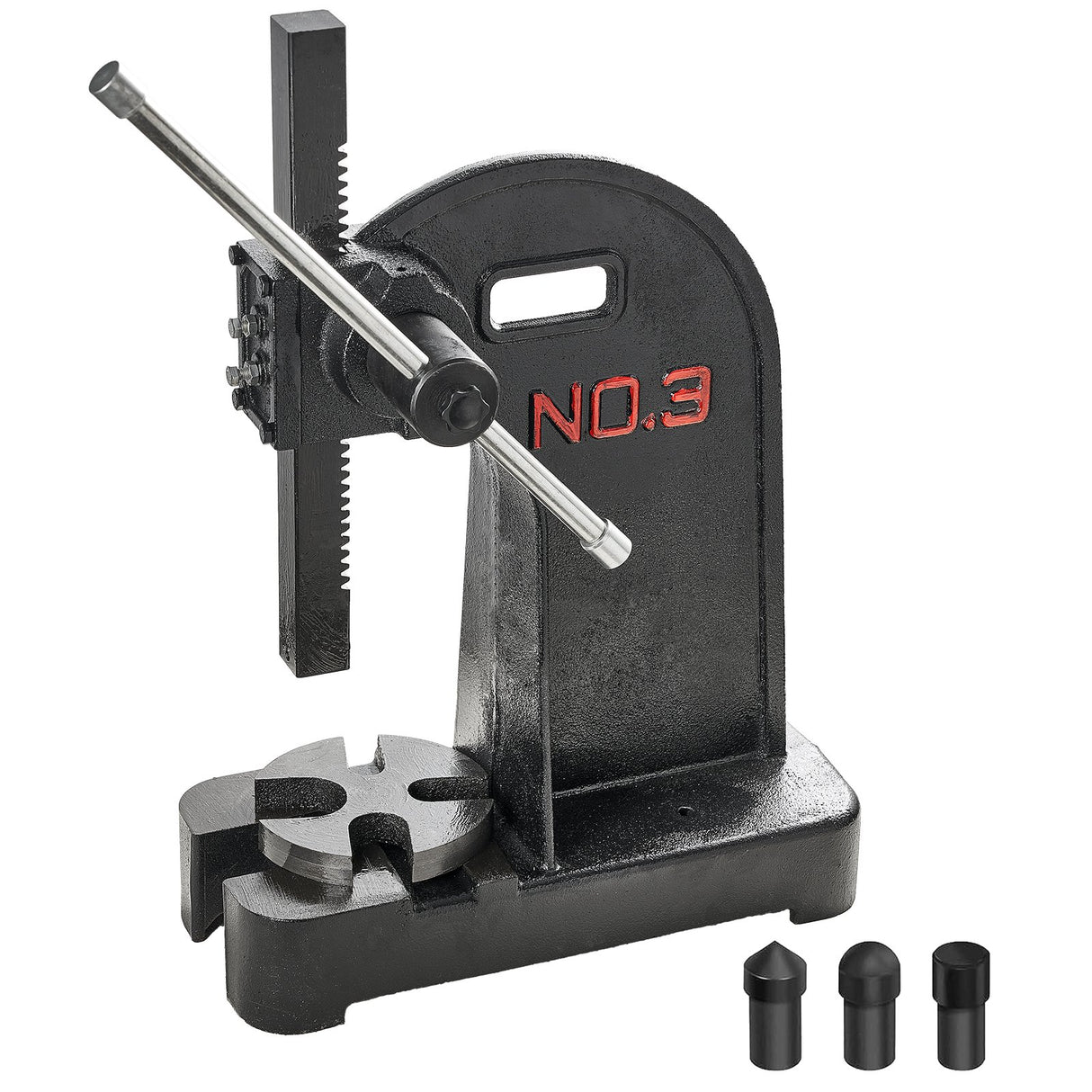 VEVOR Arbor Press, 3 Ton Manual Arbor Press, 30.99" Maximum Height, Cast Iron Heavy-duty Manual Desktop Arbor Press, Precision Hand Press for Stamping