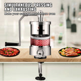 VEVOR Sausage Stuffer 2.5LBS/1.5L Capacity Homemade Sausage Maker Stainless Steel - Top-Down View