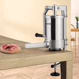 VEVOR Sausage Stuffer 2.5LBS/1.5L Capacity Homemade Sausage Maker Stainless Steel - Low Angle