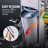 VEVOR Manual Sausage Stuffer 15 L Vertical Sausage Machine 304 Stainless Steel - Rear View