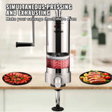 VEVOR Sausage Stuffer 5LBS/3L Capacity Homemade Sausage Maker Stainless Steel - Top-Down View
