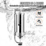 VEVOR Sausage Stuffer 5LBS/3L Capacity Homemade Sausage Maker Stainless Steel - Rear View