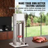 VEVOR Sausage Stuffer 8LBS/5L Capacity Homemade Sausage Maker Stainless Steel - Front View