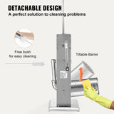 VEVOR Sausage Stuffer 8LBS/5L Capacity Homemade Sausage Maker Stainless Steel - Rear View