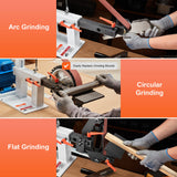 VEVOR Belt Grinder Sander, 72 x 2-Inch Variable Speed Belt Polisher with VFD, 1500W 2HP Polishing Grinding Machine with 3 Grinding Moulds & 3PCS Sanding Belts for Metalworking, Knife Making - 45-Degree Angle