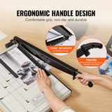 VEVOR Paper Cutter, Guillotine Trimmer, 457 mm Cut Length, 20 Sheets Capacity, Heavy Duty Guillotine Paper Cutter with Guard Rail/Blade Lock for Cardstock/Cardboard, Paper Trimmer for Home Office - Top-Down View