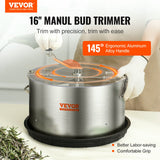 Bud Leaf Trimmer, 39.5cm Stainless Steel Manual Bud Trimmer Machine, with Clear PET Cover for Visual Cutting, Hand Pruners Included, for Cutting Leaves, Buds, Flowers, Hydroponic Plants