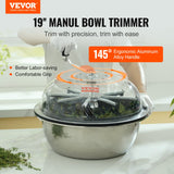 VEVOR Leaf Bowl Trimmer 19'' Manual Bud Trimmer with Stainless-Steel Blades - Front View