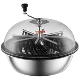 Leaf Bowl Trimmer, 24'' Trimmer Bowl, Manual Bud Trimmer with Stainless-Steel Blades for Twisted Spin Cut, Clear Visibility Dome and Hand Pruner Included, for Cutting Leaves, Buds, Flowers