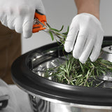 VEVOR Leaf Bowl Trimmer, 24'' Trimmer Bowl, Manual Bud Trimmer with Stainless-Steel Blades for Twisted Spin Cut, Clear Visibility Dome and Hand Pruner Included, for Cutting Leaves, Buds, Flowers - Low Angle