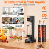 VEVOR Sparkling Water Maker, Soda Maker Machine for Home Carbonating, Seltzer Water Starter Kit with BPA-free 1L PET Bottle, 2 CO2 Cylinders,