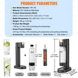 VEVOR Sparkling Water Maker, Soda Maker Machine for Home Carbonating, Seltzer Water Starter Kit with BPA-free 1L PET Bottle, CO2 Cylinder, Compatible