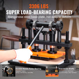 VEVOR Leather Cutting Machine, 10.2 x 5.9 in Embossing Plate Manual Die Cutter, 0.47 in Pressure Stroke Leather Embossing Machine, Dual Guide Shafts Die Cut Machine for Various of Materials - Front View