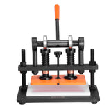 VEVOR Leather Cutting Machine, 10.2 x 5.9 in Embossing Plate Manual Die Cutter, 0.47 in Pressure Stroke Leather Embossing Machine, Dual Guide Shafts Die Cut Machine for Various of Materials - Low Angle