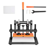 VEVOR Leather Cutting Machine, 10.2 x 4.7 in Embossing Plate Manual Die Cutter, 0.47 in Pressure Stroke Leather Embossing Machine, Dual Guide Shafts