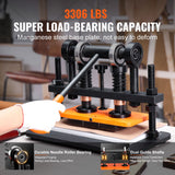VEVOR Leather Cutting Machine, 10.2 x 4.7 in Embossing Plate Manual Die Cutter, 0.47 in Pressure Stroke Leather Embossing Machine, Dual Guide Shafts