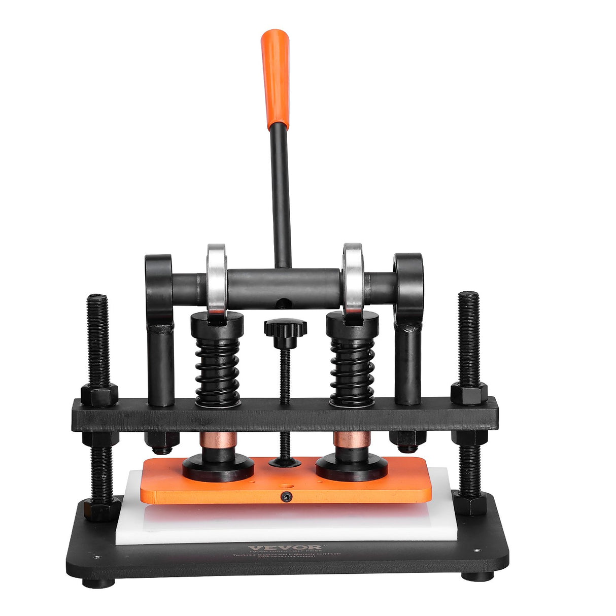 VEVOR Leather Cutting Machine, 10.2 x 4.7 in Embossing Plate Manual Die Cutter, 0.47 in Pressure Stroke Leather Embossing Machine, Dual Guide Shafts Die Cut Machine for Various of Materials