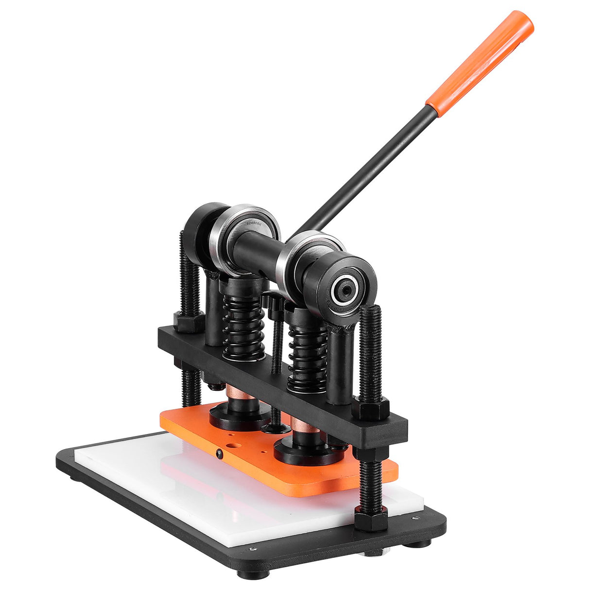 VEVOR Leather Cutting Machine, 10.2 x 4.7 in Embossing Plate Manual Die Cutter, 0.47 in Pressure Stroke Leather Embossing Machine, Dual Guide Shafts Die Cut Machine for Various of Materials