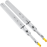VEVOR Drawer Slides with Lock, 1 Pair 40 inch, Heavy-Duty Industrial Steel up to 500 lbs Capacity, 3-Fold Full Extension, Ball Bearing Lock-in & Lock-