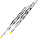 VEVOR Drawer Slides with Lock, 1 Pair 40 inch, Heavy-Duty Industrial Steel up to 500 lbs Capacity, 3-Fold Full Extension, Ball Bearing Lock-in & Lock-