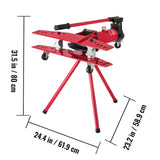 VEVOR Manual Pipe Bender Plumbers Tool 16T, Pipe Bending Machine 1/2-2 Inch, Pipe Bending Pipe Bending Machine Ø22mm-Ø60mm, Bender Tube Bender Machine Tube Bender for Heating and Piping Construction - Low Angle