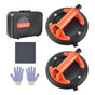 Vacuum Suction Cup, 203 mm Vacuum Glass Lifter with ABS Handle, 180 kg Max Lifting Capacity Tile Suction Cup Tool with Carrying Case for Lifting Large Tile, Granite, Drywall, Windows (2-Pack)