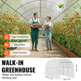 VEVOR Walk-in Tunnel Greenhouse 9.58x6.43x6.23ft Galvanized Frame PE Cover White