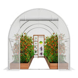 VEVOR Walk-in Tunnel Greenhouse 9.58x6.43x6.23ft Galvanized Frame PE Cover White - Extra Image