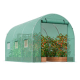 VEVOR Walk-in Tunnel Greenhouse 9.58x6.43x6.23ft Galvanized Frame PE Cover Green - Extra Image