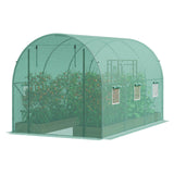 VEVOR Walk-in Tunnel Greenhouse 11.32x6.4x6.3ft Galvanized Frame PE Cover Green - Extra Image