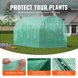 VEVOR Walk-in Tunnel Greenhouse 14.6x6.36x6.3ft Galvanized Frame PE Cover Green - Side View