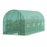 VEVOR Walk-in Tunnel Greenhouse 14.6x6.36x6.3ft Galvanized Frame PE Cover Green - Extra Image