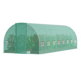 Walk-in Tunnel Greenhouse 27.38x9.5x7.38ft Galvanized Frame PE Cover Green - Extra Image