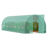 Walk-in Tunnel Greenhouse 27.38x9.5x7.38ft Galvanized Frame PE Cover Green - Extra Image