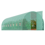 VEVOR Walk-in Tunnel Greenhouse 27.38x9.5x7.38ft Galvanized Frame PE Cover Green - Extra Image