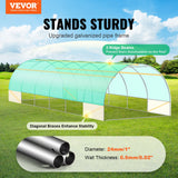 Walk-in Tunnel Greenhouse 29.2x9.7x6.5ft Galvanized Frame PE Cover Green