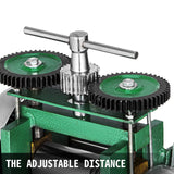 VEVOR Combination Rolling Mill Machine Roller Width: 120 mm, Roller Diameter: 55 mm Rolling Mill Jewellery 85mm Roller Width Flat Rolling Manual Jewelry Press Tabletting Tool Jewelry DIY Tools - Side View